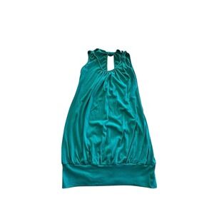 DNLA Women's Blouse Summer‎ Casual Tunic Top Loose Fit Green Color Size Medium